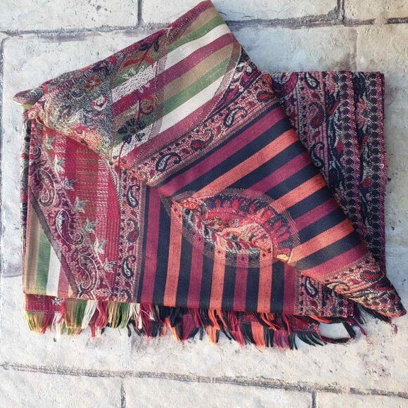Paisley Made In India Pattern Design Scarf Fashion Shawl Women Wrap Accessory - Picture 3 of 4